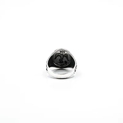Inel oval Sfantul Mihail Argint - 4