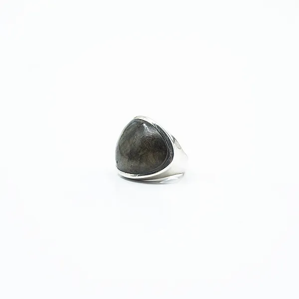 Inel oval piatra naturala labradorite Argint