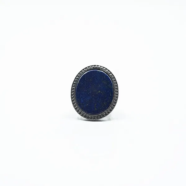 Inel oval model lapis lazuli Argint