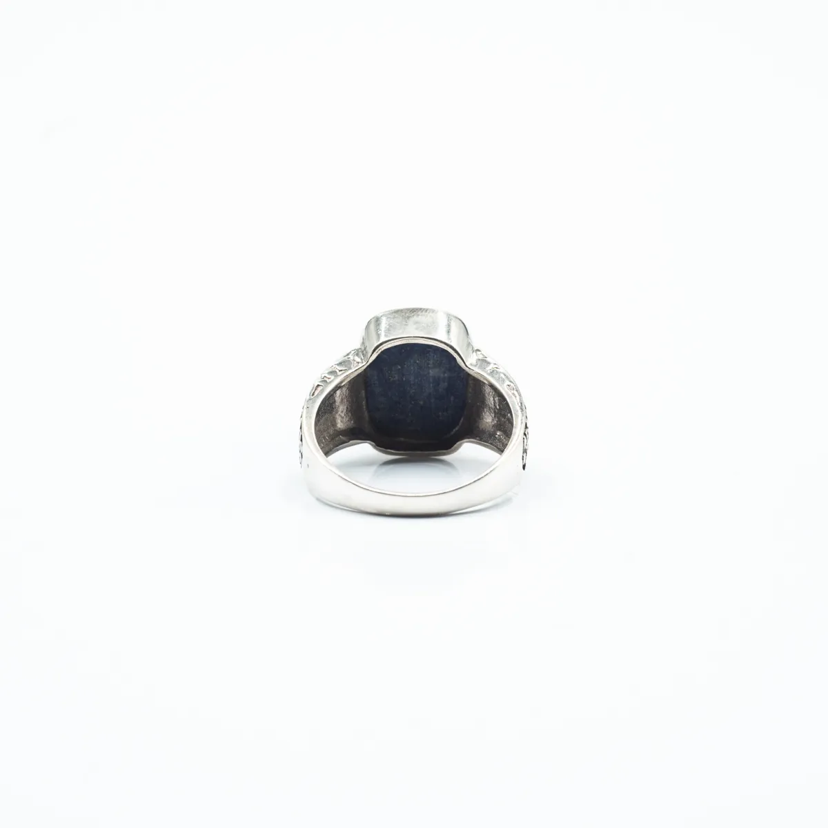 Inel dreptunghiular patratele lapis lazuli Argint