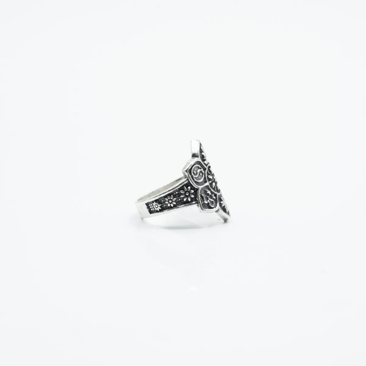 Inel slim mandala Argint