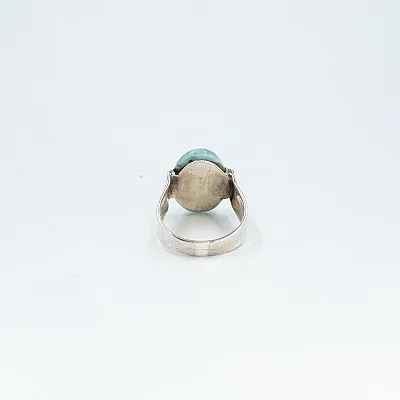 Inel oval simplu s larimar Argint - 4