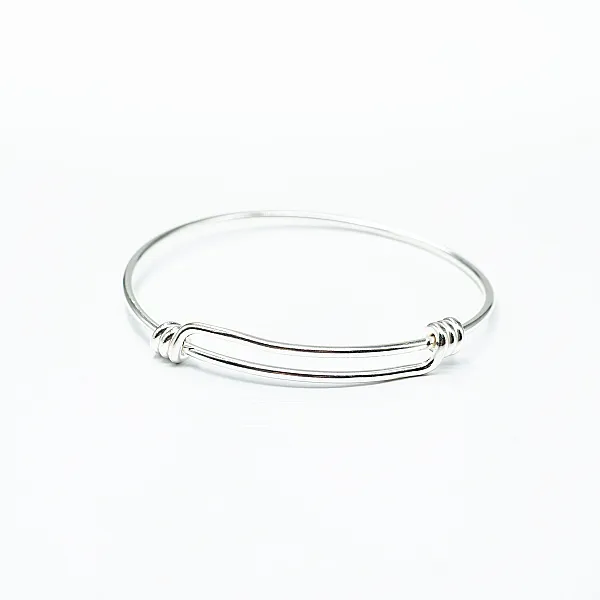 Bratara fixa doua noduri duble.2*60mm Argint