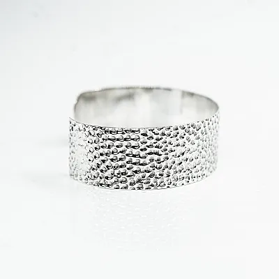 Bratara fixa hammered 20mm Argint - 5