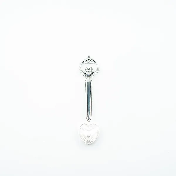 Lingurita decorativa model Claddagh Argint