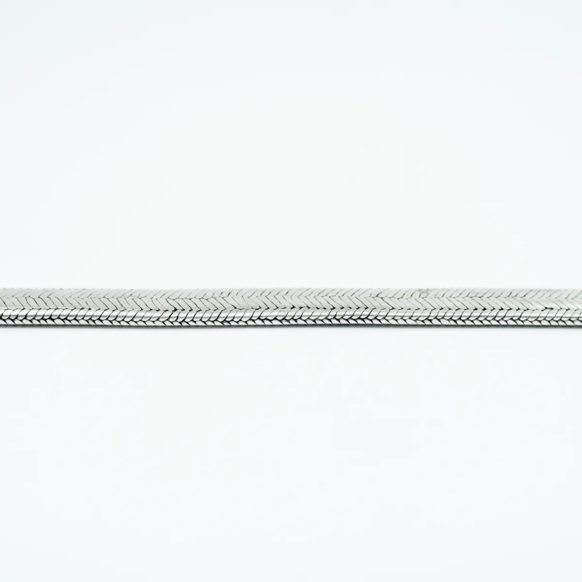 Lant sarpe plat 1.2cm 45cm Argint