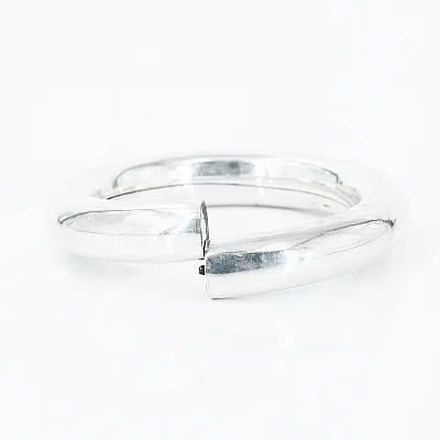 Bratara fixa rotunda 14mm Argint - 2