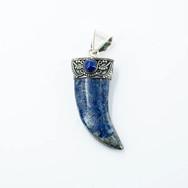 Pandantiv gheara piatra lapis lazuli Argint