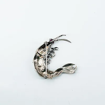 Brosa crevete marcasite Argint - 3