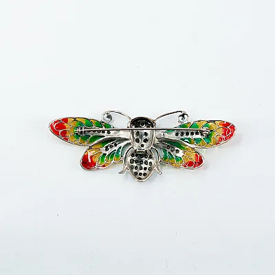 Brosa-pandantiv fluture marcasite Argint - 6