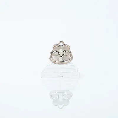 Inel xs oval floare citrin Argint - 4