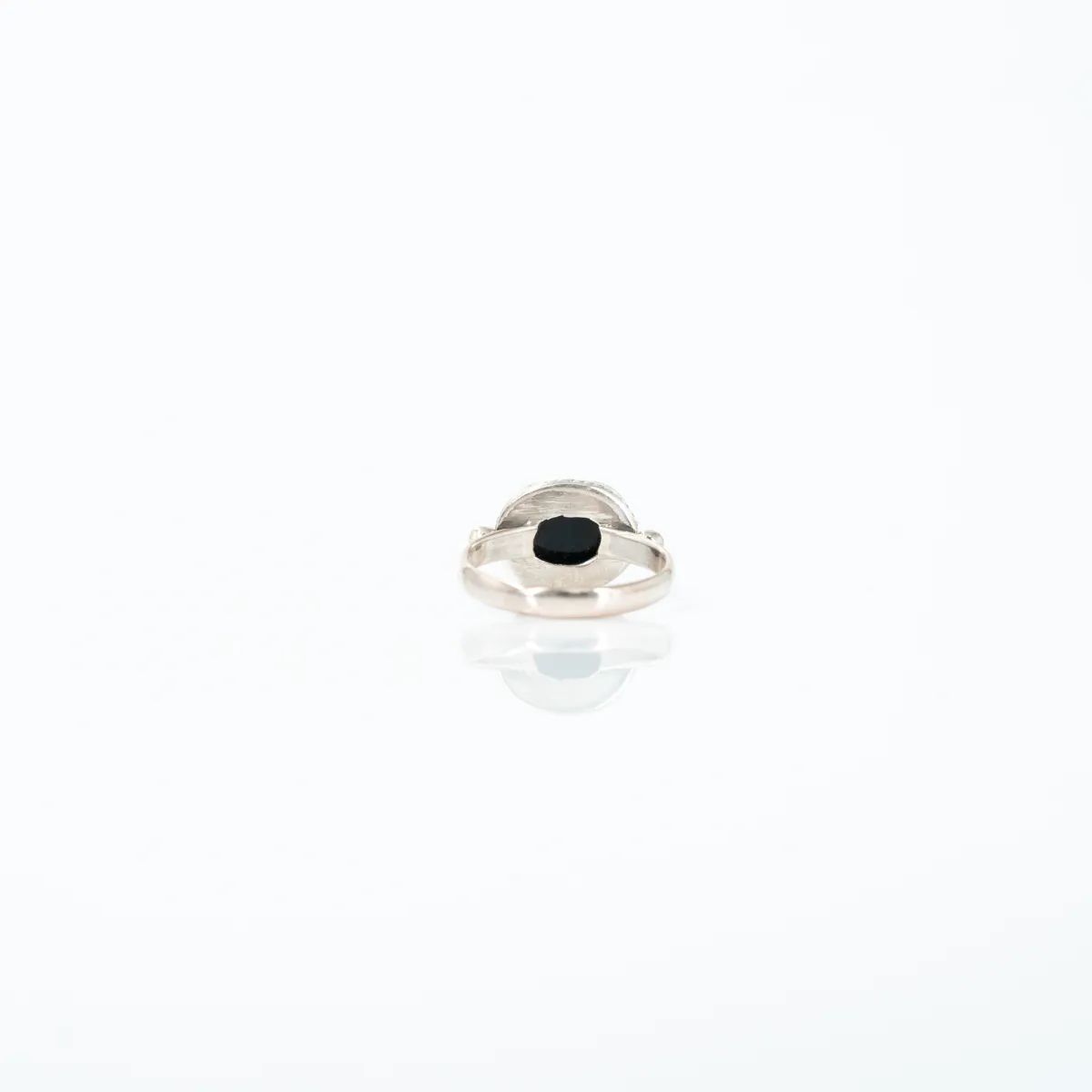 Inel oval val onix Argint