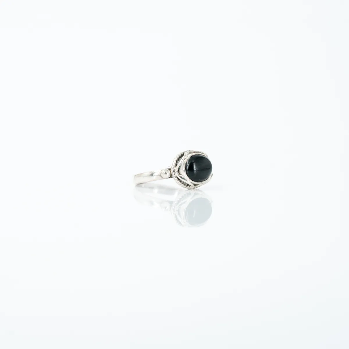 Inel oval val onix Argint