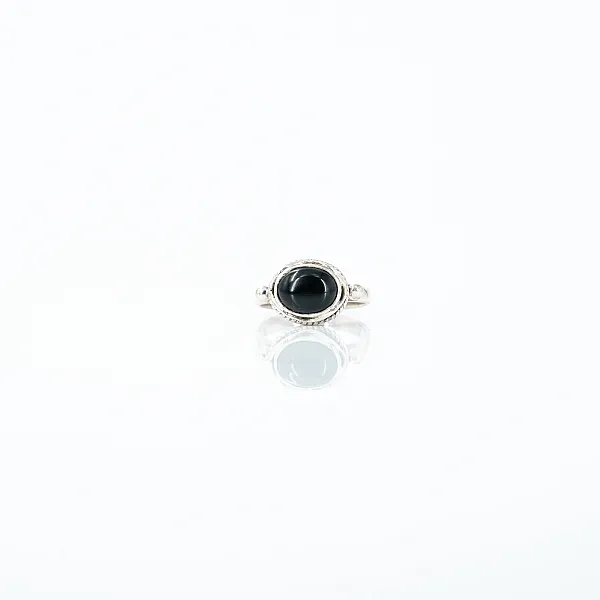 Inel oval val onix Argint