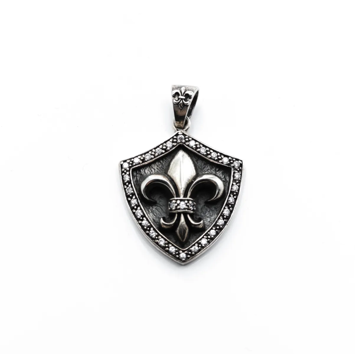 Pandantiv blazon Fleur de Lys c.z Argint