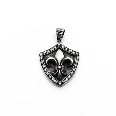 Pandantiv blazon Fleur de Lys c.z Argint - 1