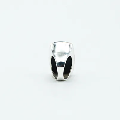 Inel dreptunghiular rotund l onix Argint - 4