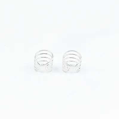 Cercei earcuff 5 linii 1.2cm Argint - 4