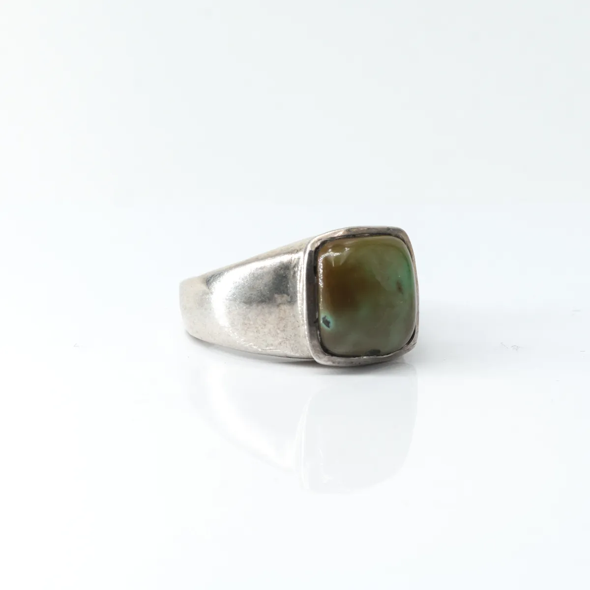 Inel patrat simplu turcoaza Argint